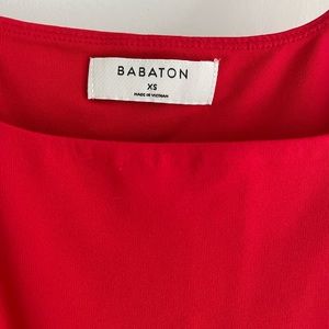 Aritzia Babaton contour bodysuit tank - red - XS